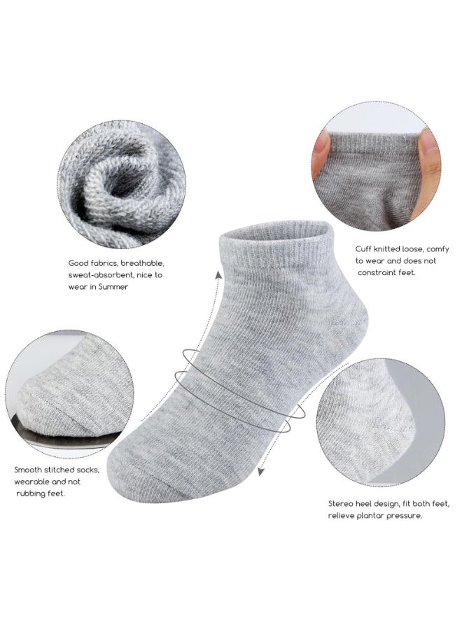 15 قطعة جوارب أطفال للبنين والبنات نصف مبطنة قصيرة الكاحل رياضية - Image 5